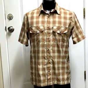 kuhl mens medium button shirt Brown & Tan